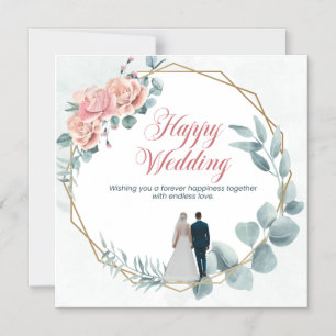 HAPPY WEDDING MAGNETIC INVITATION