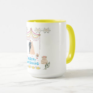 Happy wedding mug