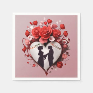 Happy Wedding Napkin Colour