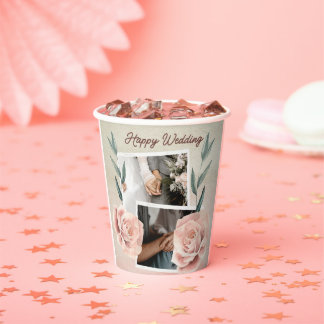 Happy Wedding Paper Cups
