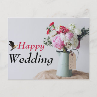 Happy Wedding Postcard