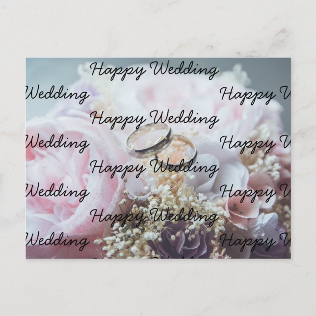 Happy wedding postcard (Front)