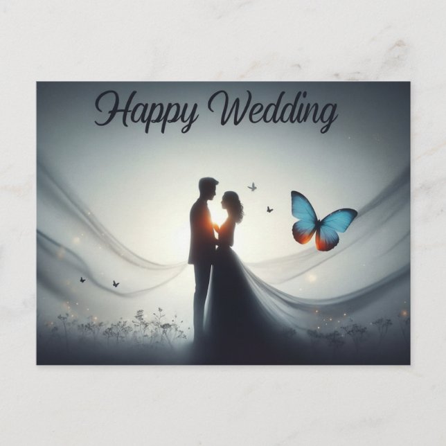 Happy Wedding Postcards  (Front)