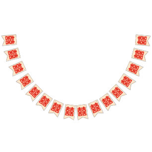 Happy Wedding Red Double Happiness Bunting