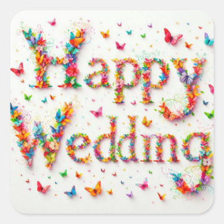 Happy Wedding Sticker