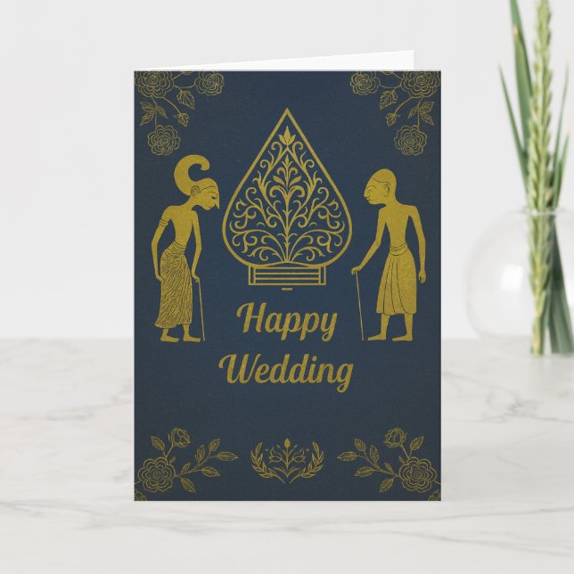 Happy Wedding Wayang CULTURE  Card (Front)