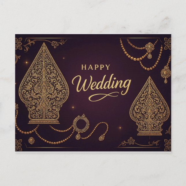 Happy Wedding Wayang CULTURE Cards  (Front)