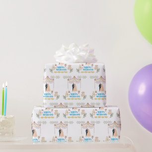 Happy wedding wrapping paper