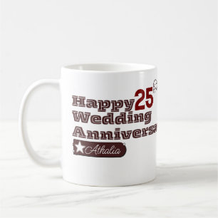 HAPPY WEEDING ANNIVERSERY COFFEE MUG