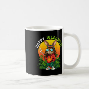 Happy Weedster Easter Bunny Smoking Weed Funny Men Coffee Mug