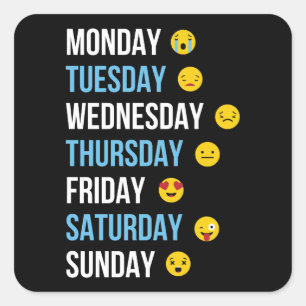 Happy Weekend Funny Quote Square Sticker