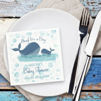 Happy Whale Ahoy It's a Boy Baby Shower Party