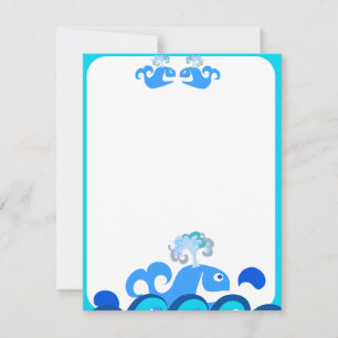 Happy Whale Stationery! Note Card