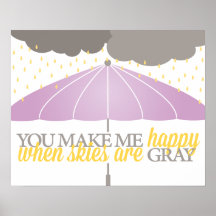 Happy When Skies Are Grey Print