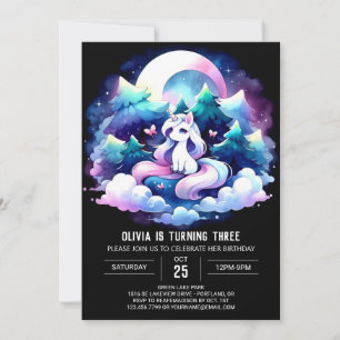 Happy Whimsical Horse Birthday Invitation