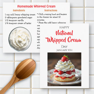 Happy Whipped Cream Day   January 5th Postcard