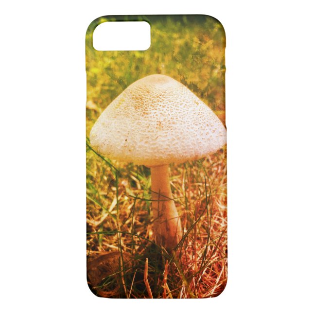 Happy White Natural Mushroom Case-Mate iPhone Case (Back)