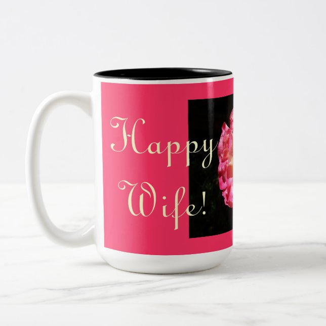Happy Wife! Happy Life. Coffee mugs Valentines (Left)