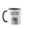 HAPPY WIFE HAPPY LIFE funny wedding quote cat mug