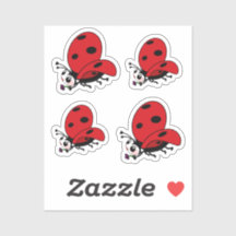 Happy Wings Ladybug  Sticker