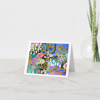 Happy Winter abstract Thank You Card Blank