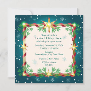 Happy Winter Holiday! Christmas Fairy Tale Santa Invitation