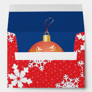 Happy Winter Holiday Snowlakes Decoration Envelope