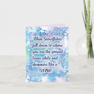 Happy Winter - Snowflake Poem Card