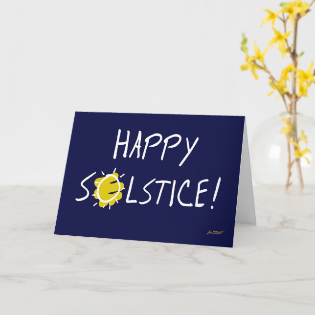 Happy Winter Solsice! - Card (Yellow Flower)