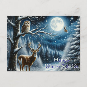 Happy Winter Solstice Greeting Postcard
