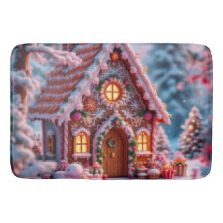 Happy winter with Christmas  Bath Mat