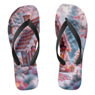 Happy winter with Christmas  Flip Flops