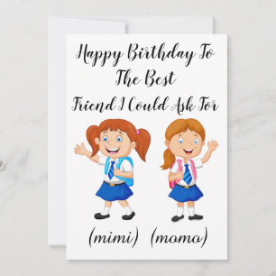 Happy Wishes To Birthday Best Friend Thank You Card