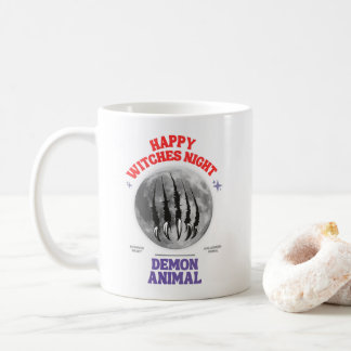 happy witches night demon animal coffee mug