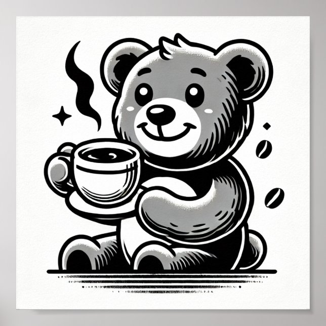 Happy with coffee poster (Front)