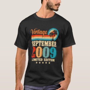 Happy With Family September 2009 13th Birthday Vin T-Shirt