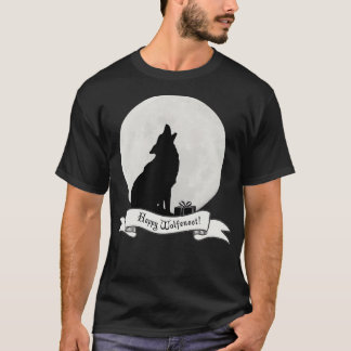 Happy Wolfenoot Wolf and Full Moon T-Shirt