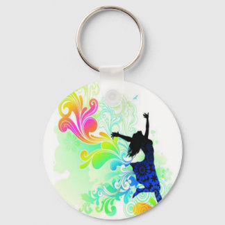 Happy Woman Keychain