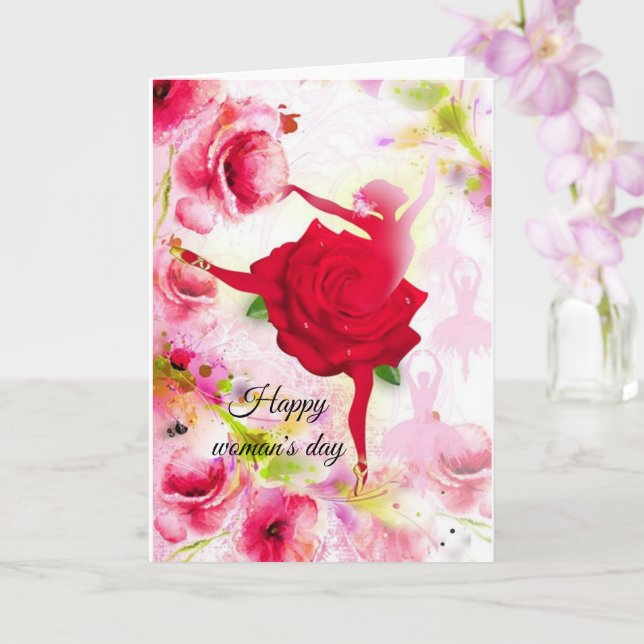 Happy woman's day card (Orchid)