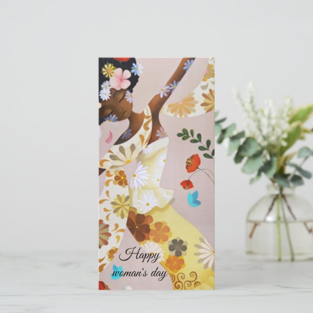 Happy woman's day holiday card (Standing Front)