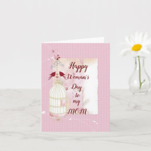 Happy woman's day mom Folded Card