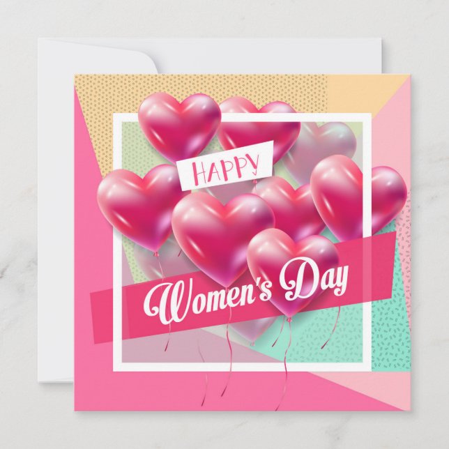 Happy women’s day! 8th March International Holiday Invitation (Front)