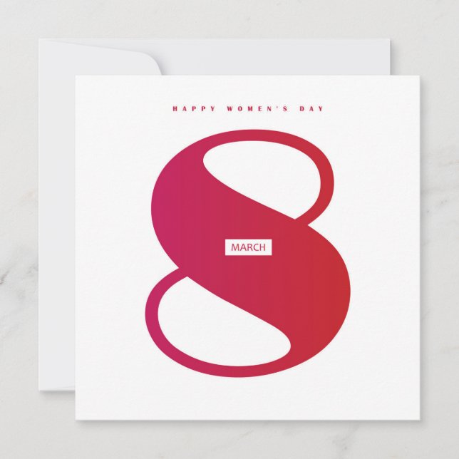 Happy women’s day! 8th March International Holiday Invitation (Front)