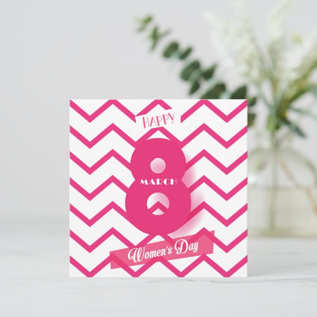 Happy women’s day! 8th March International Holiday Invitation (Standing Front)