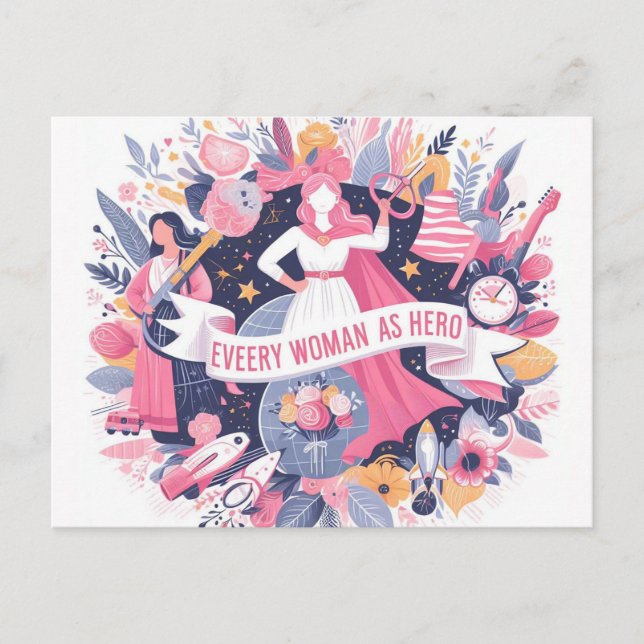 Happy Women's Day 2024 Postcard (Front)