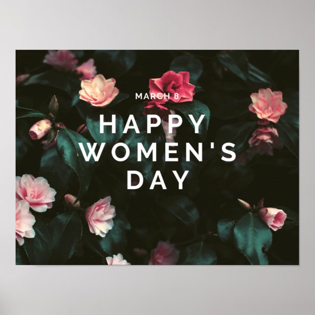 Happy women's day floral poster (Front)