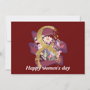 Happy women's day greeting card