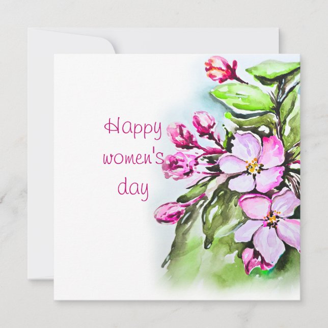 Happy women's day holiday card (Front)