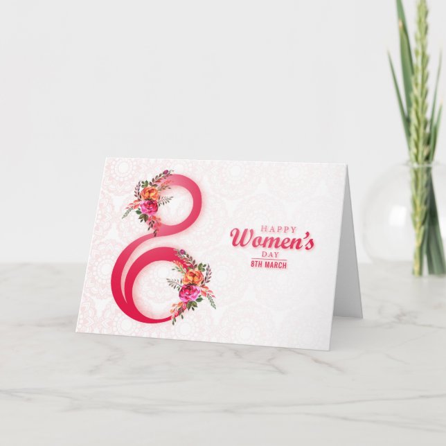 Happy Women's Day Photo Card (Front)