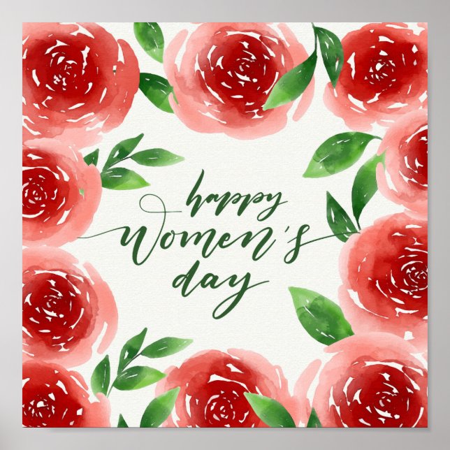 Happy Women's Day Poster (Front)